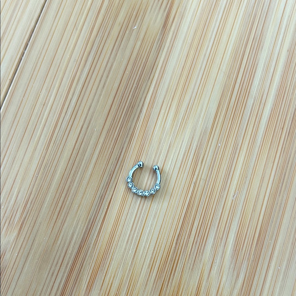 Sterling Silver Diamond Ear Cuff Earring